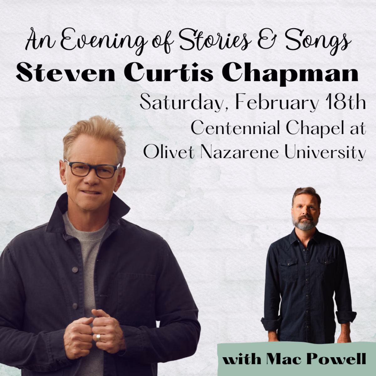 Steven Curtis Chapman and special guest Mac Powell