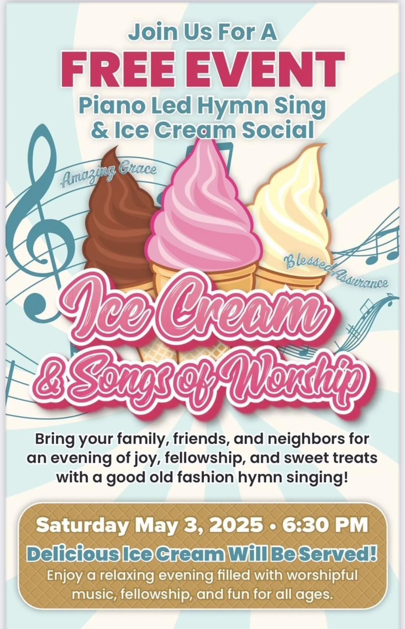 Hymn sing & Ice cream social