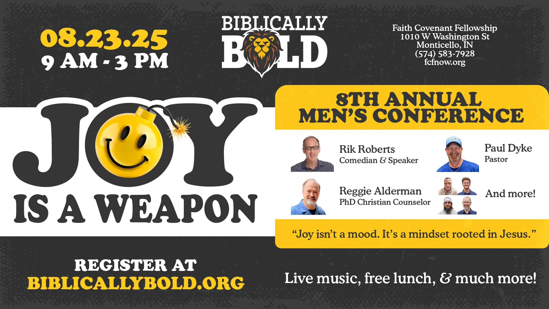 Biblically Bold Men’s Conference – Monticello, IN