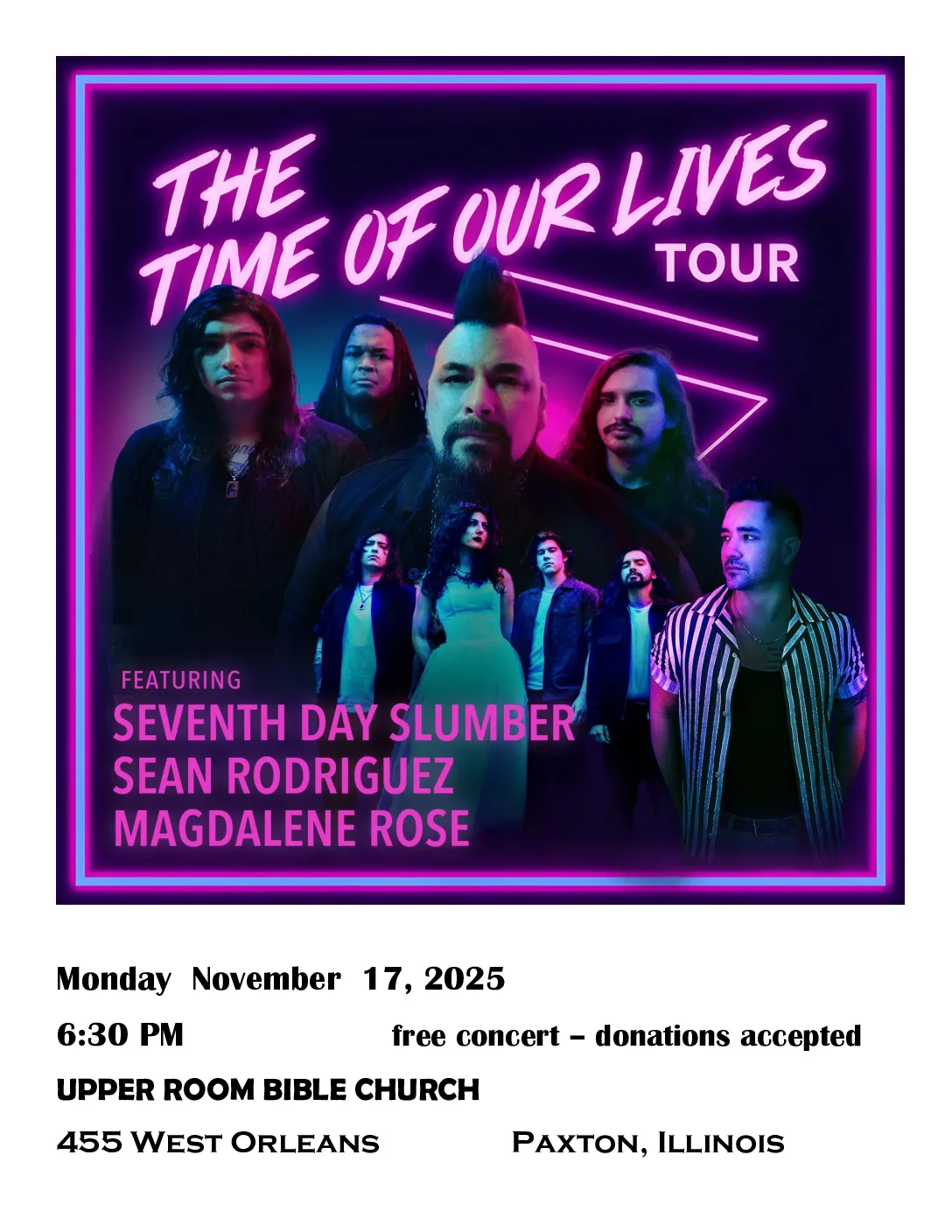 Seventh Day Slumber – The Time of Our Lives Tour – Paxton, IL