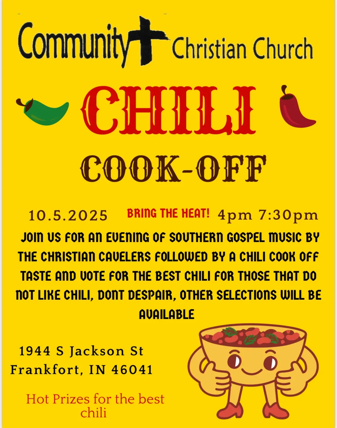 Concert and Chili Cook Off – Frankfort, IN