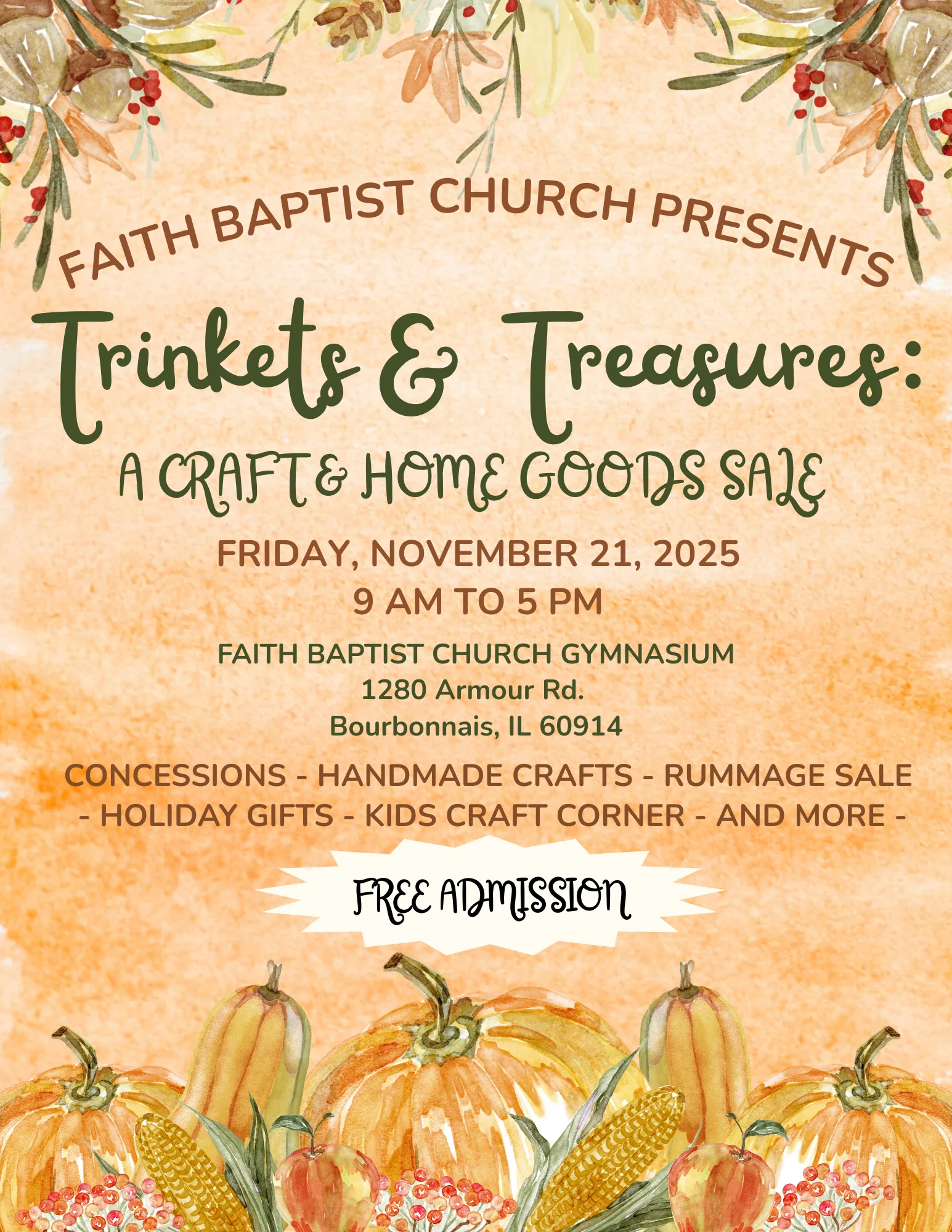 Trinkets andTreasures: Craft and Home Goods Sale – Bourbonnais, IL