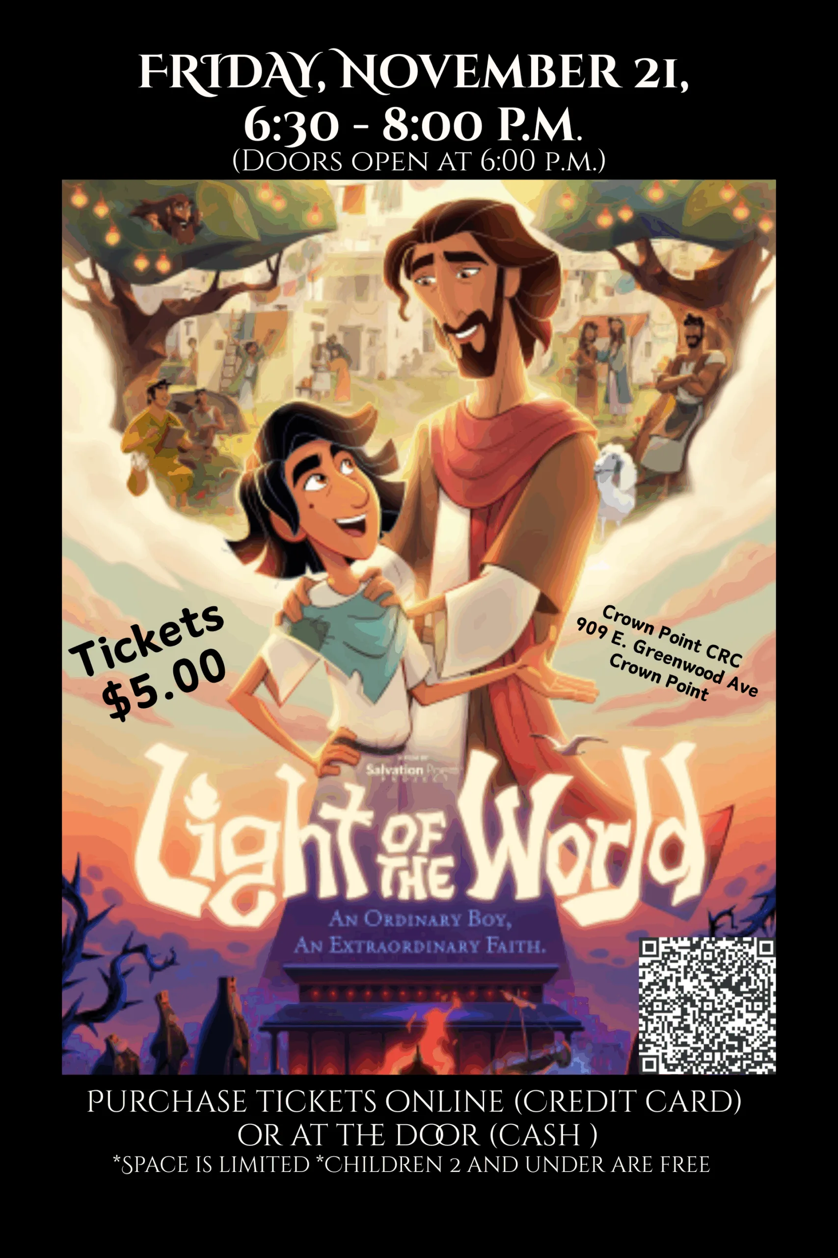 Family Movie Night! Light Of The World – Crown Point, IN
