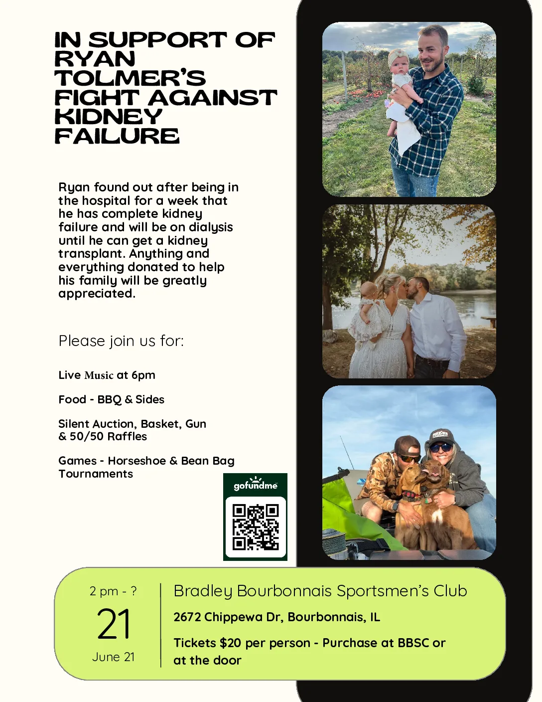 Ryan Tolmer’s Fight against Kidney Failure Fundraiser