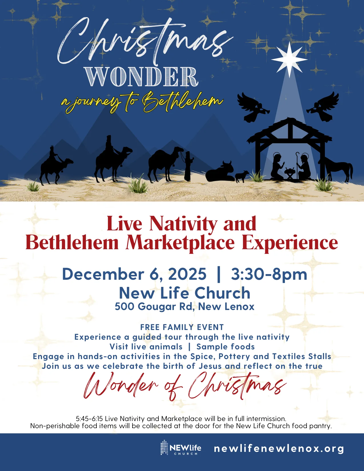 Christmas Wonder – A Journey to Bethlehem Live Nativity – New Lenox, IL