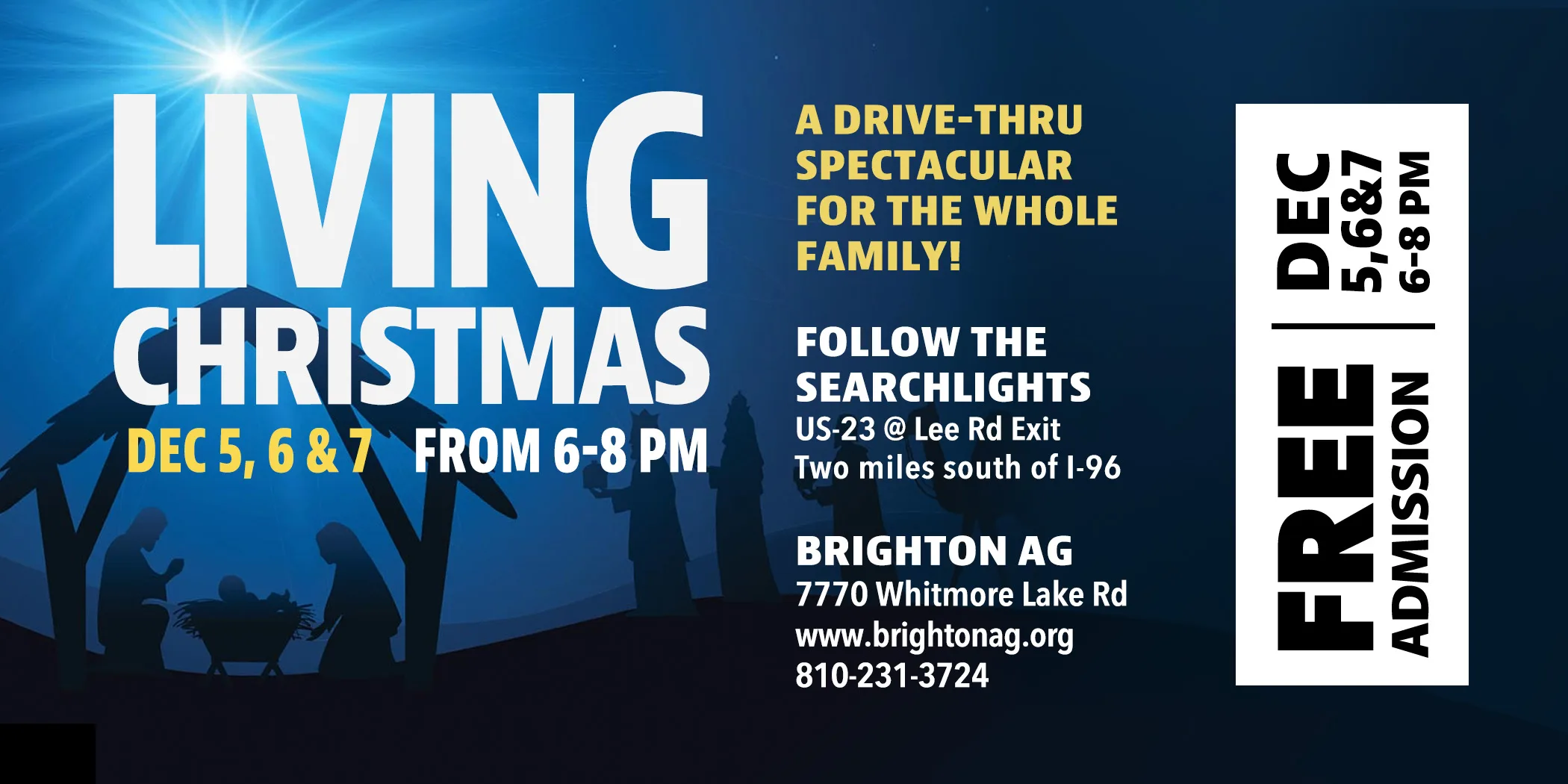 Living Christmas – A FREE Christmas Drive-Thru – Brighton, MI